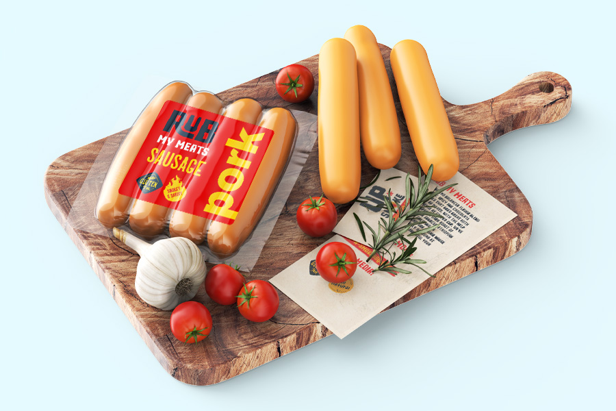 Vacuum-sealed-sausage-pouches