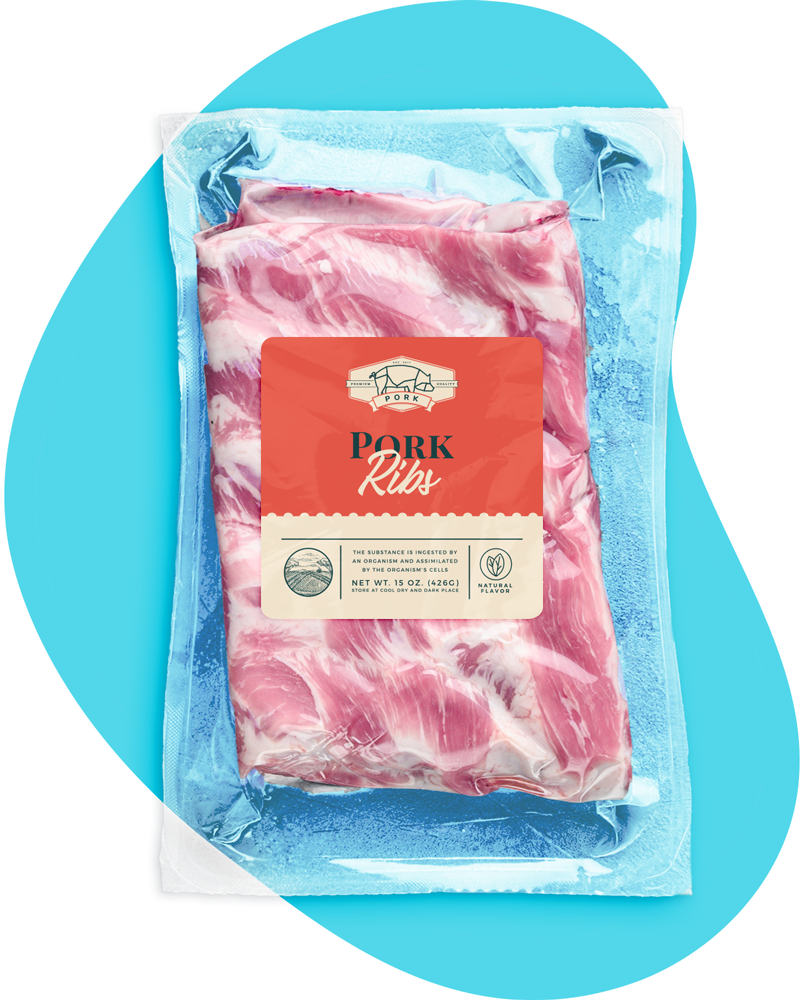 Pork Ribs Packaging Labels