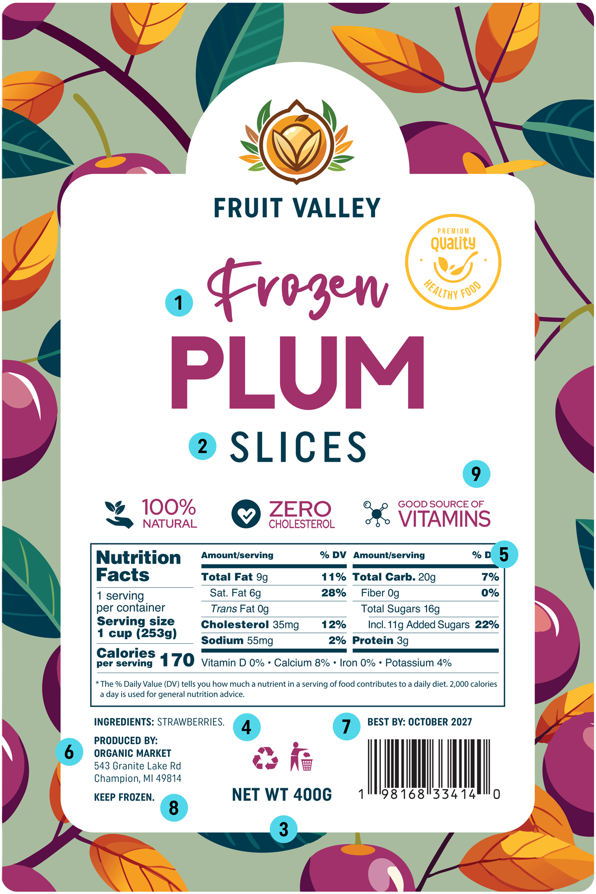 Custom fruit label stickers labeling guidelines