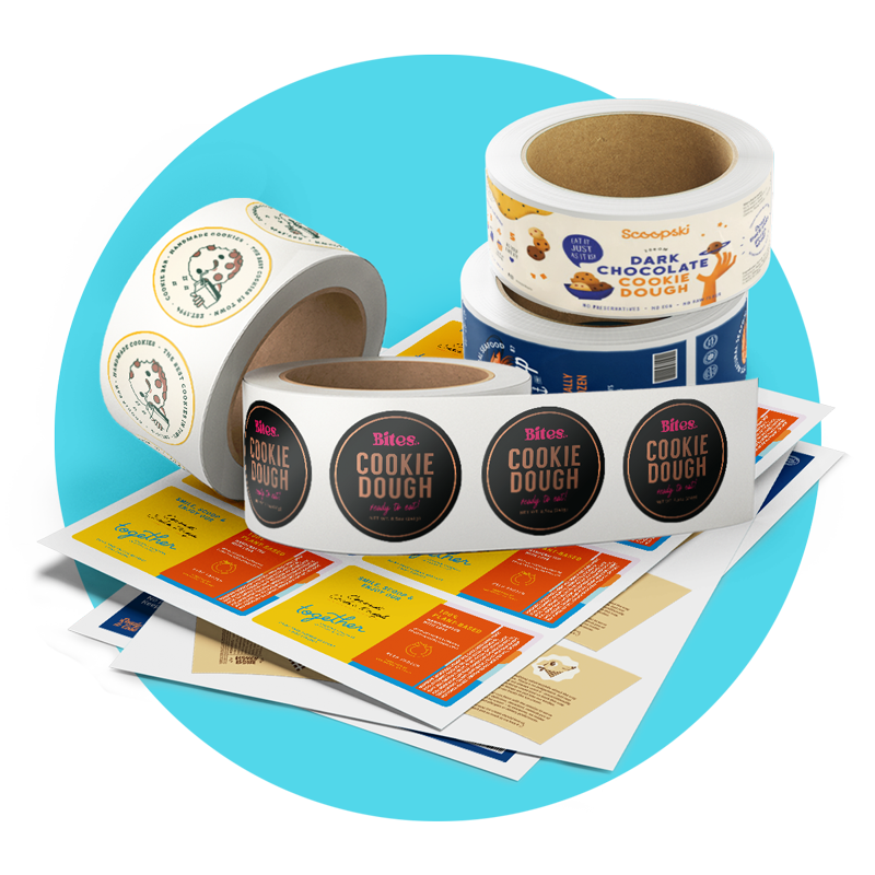 Custom Frozen Cookie Dough Labels Perfect for Your Product on Sheets and Rolls
