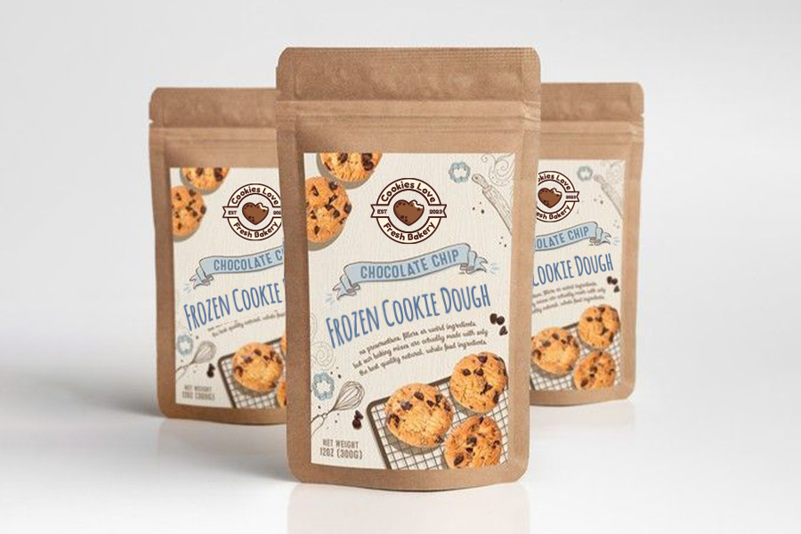 Frozen cookie pouches